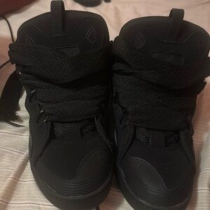 Lanvin Leather Curb Triple Black